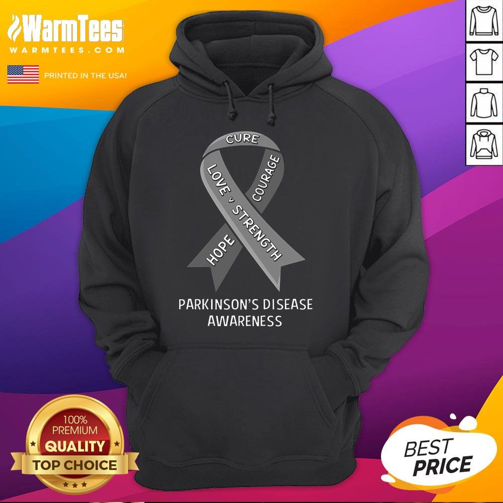 Premium Cure Love Strength Parkinson's Disease Awareness T-Shirt - Image 3