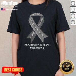 Alternative view of Premium Cure Love Strength Parkinson's Disease Awareness T-Shirt