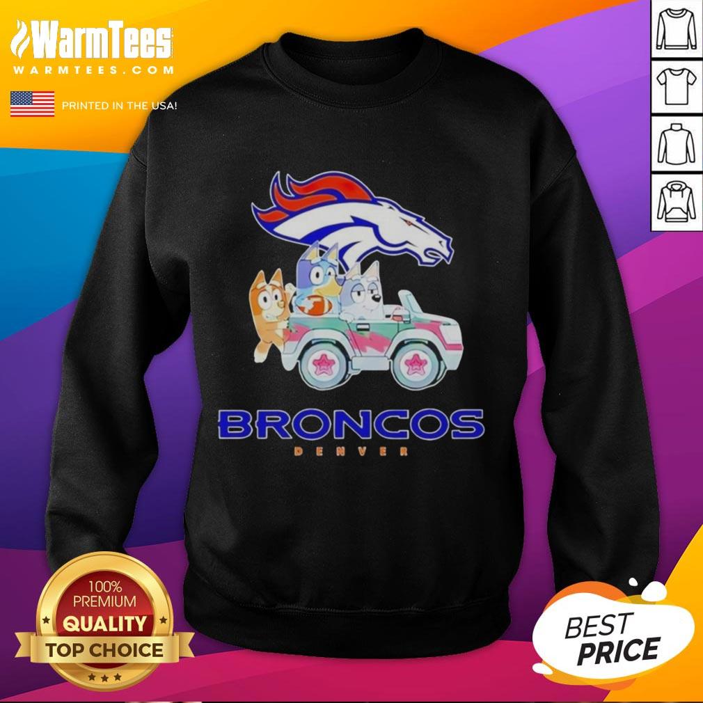 Premium Denver Broncos Bluey Cartoon Charactor T-Shirt - Image 5