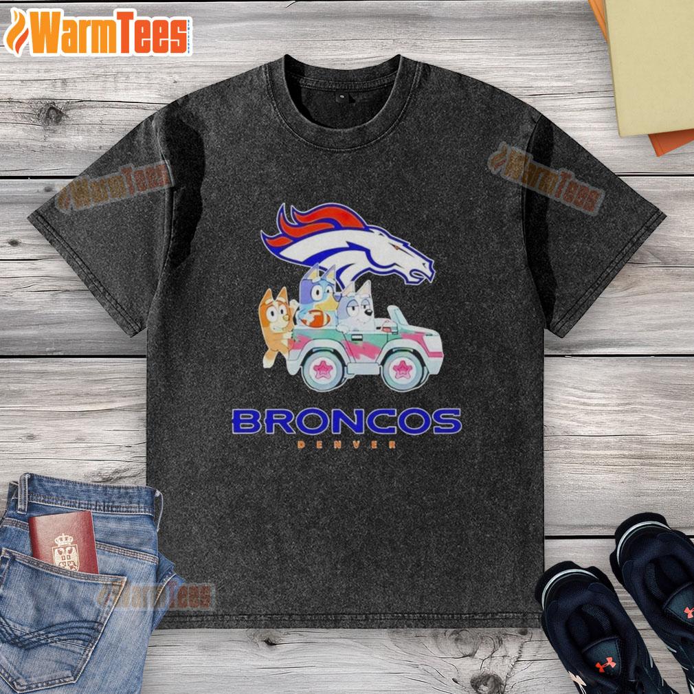 Premium Denver Broncos Bluey Cartoon Charactor T-Shirt - Image 6