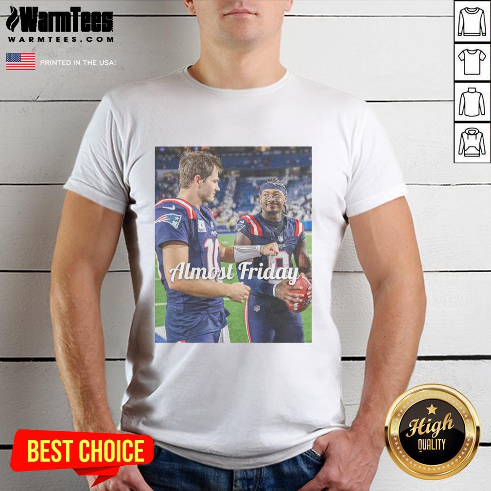 Premium Drake Maye And Stefon Diggs New England Patriots Football Almost Friday T-Shirt