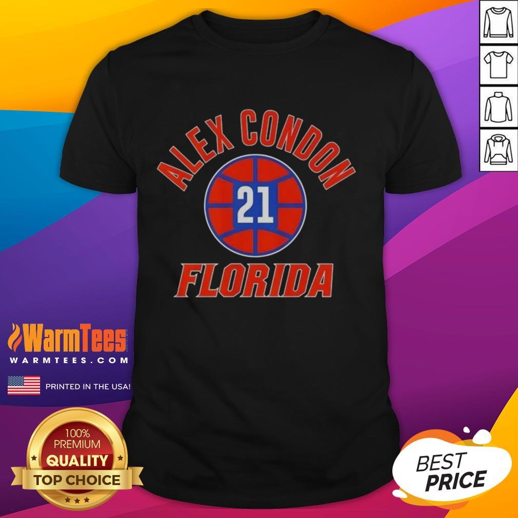 Premium Florida Gators Basketball Alex Condon Name Number Ball 21 T-Shirt