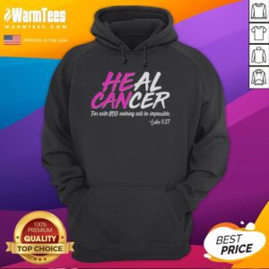 Alternative view of Premium Heal Cancer With God T-Shirt