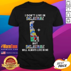 Premium I Don't Live In Delaware But Delaware Will Always Live In Me Sport Teams T-Shirt