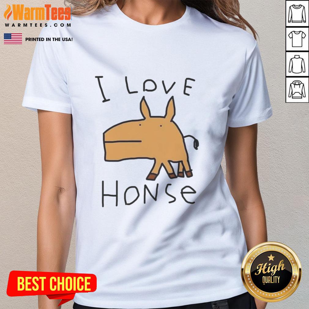 Premium I Love Honse Meme T-Shirt - Image 3