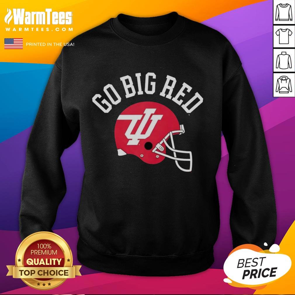 Premium Indiana Hoosiers Go Big Red Helmet T-Shirt - Image 5
