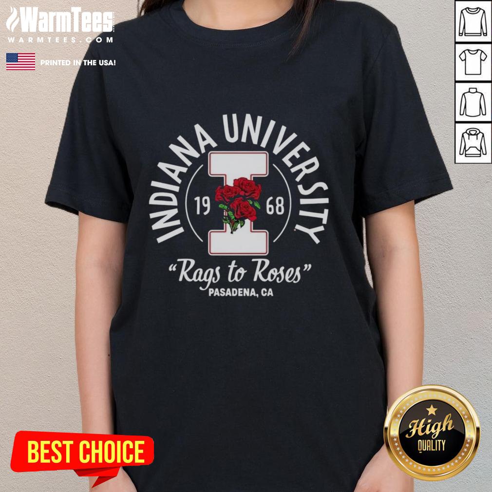 Premium Indiana Hoosiers Rags To Roses 1968 T-Shirt - Image 3