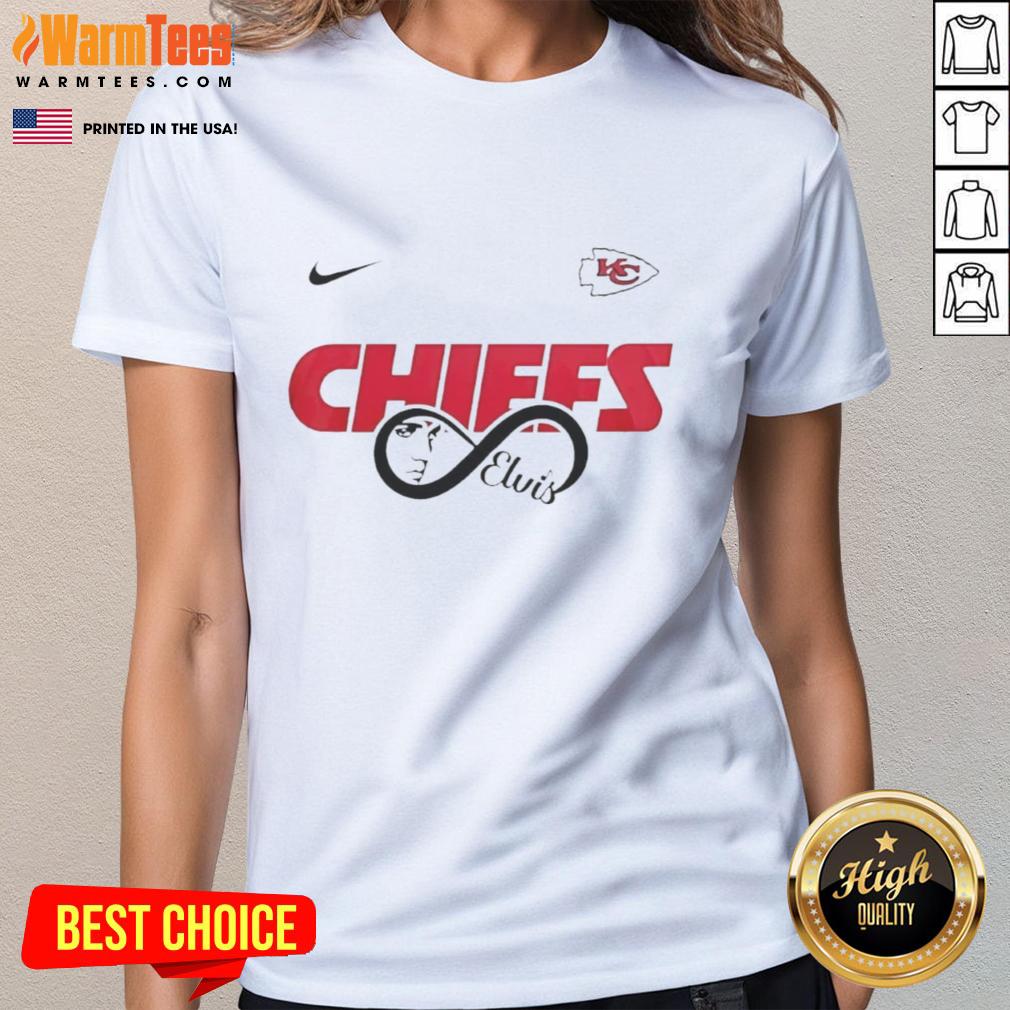 Premium Kansas City Chiefs NFL Elvis Presley Loves You Fan T-Shirt - Image 3