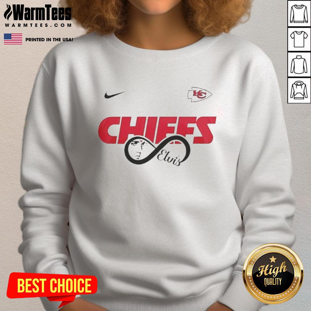 Premium Kansas City Chiefs NFL Elvis Presley Loves You Fan T-Shirt - Image 5
