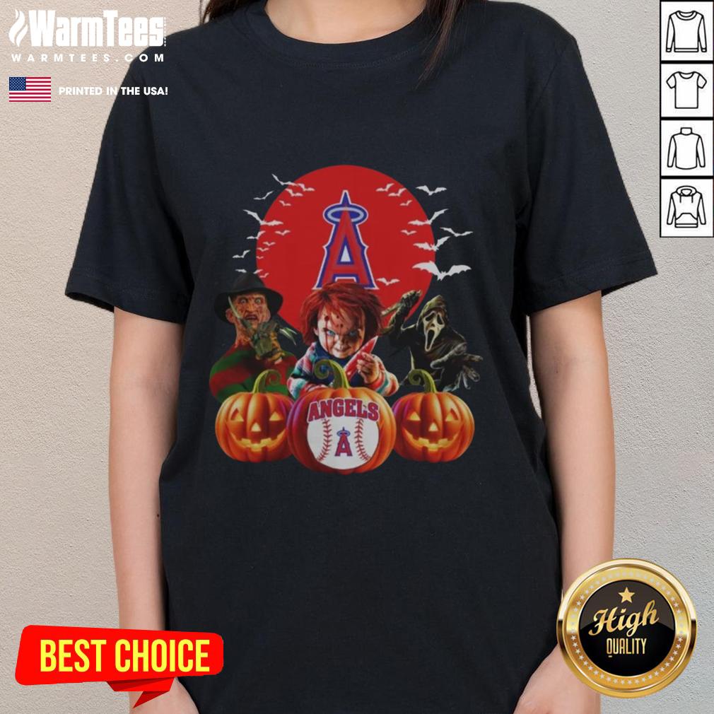Premium Los Angeles Angels MLB Horror Movie Halloween T-Shirt - Image 3