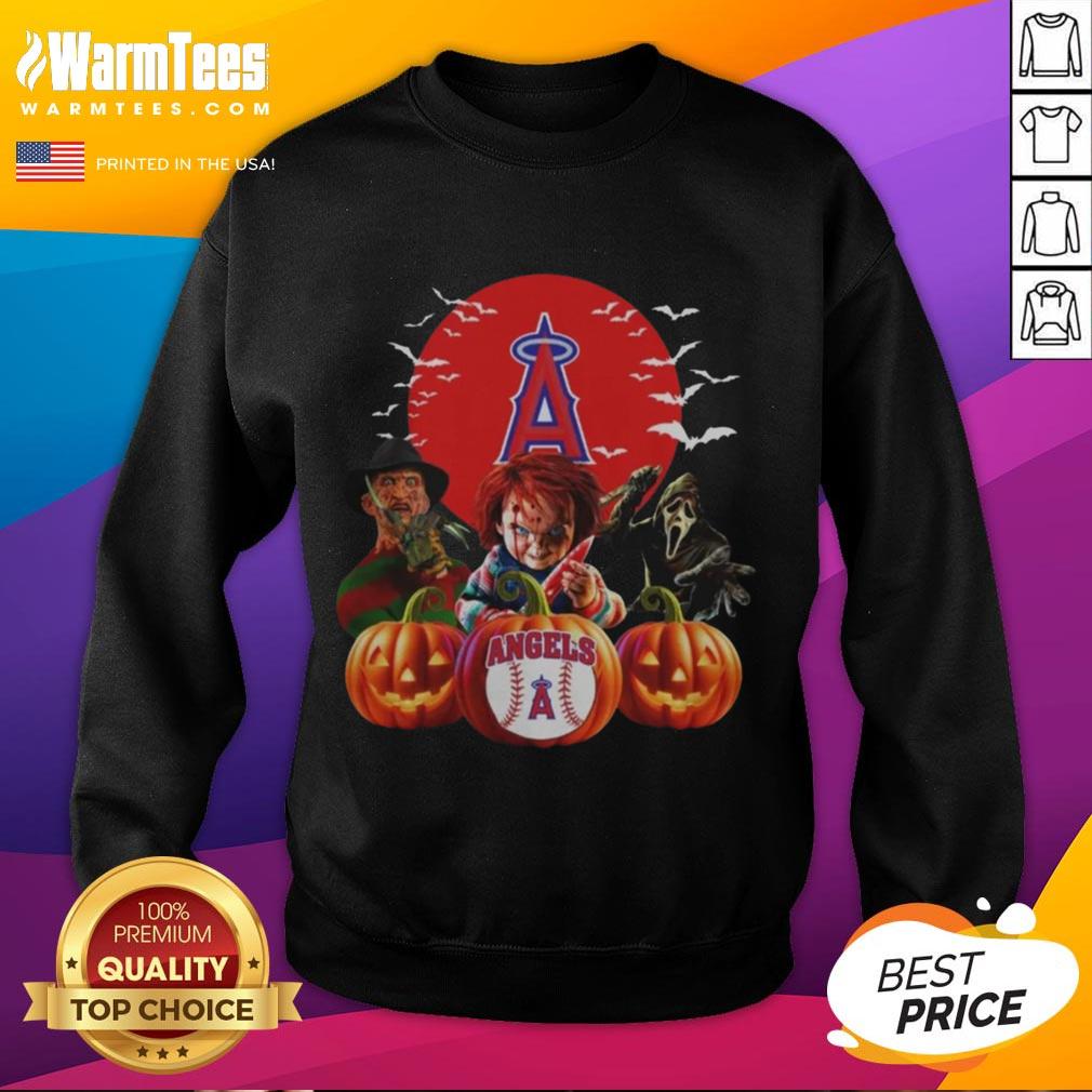 Premium Los Angeles Angels MLB Horror Movie Halloween T-Shirt - Image 5