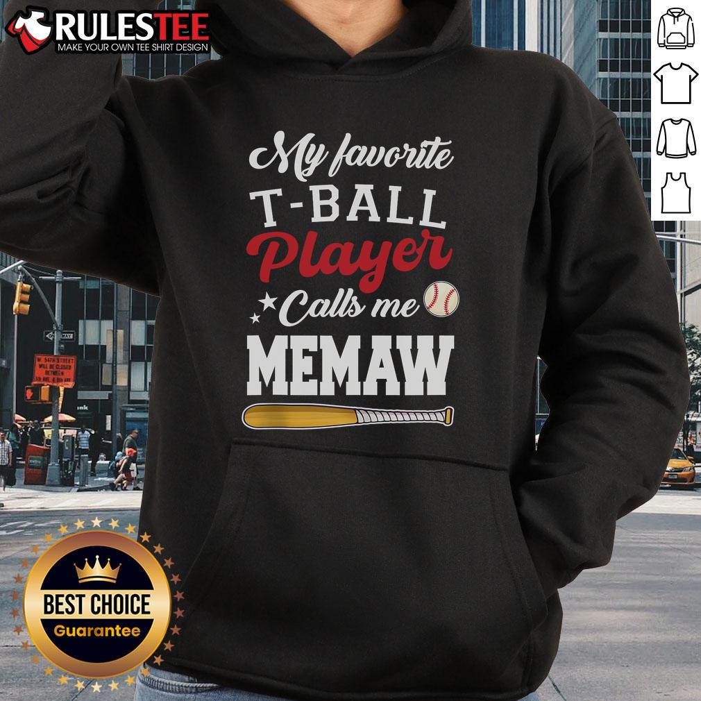 Premium Mother's Day My Favorite T-Ball Player Calls Me Memaw T-Shirt - Image 2