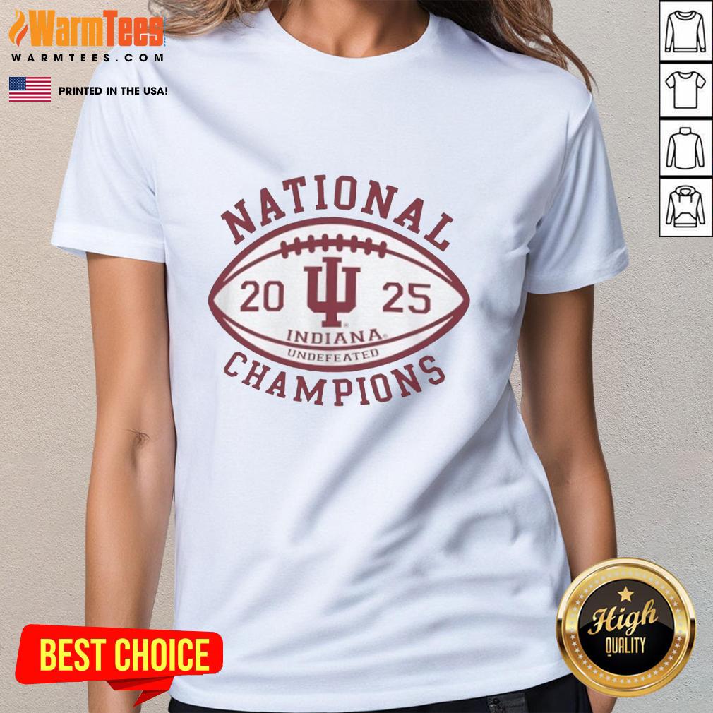 Premium National Champions 2025 Indiana Hoosiers Undefeated College Football Playoff T-Shirt - Image 3
