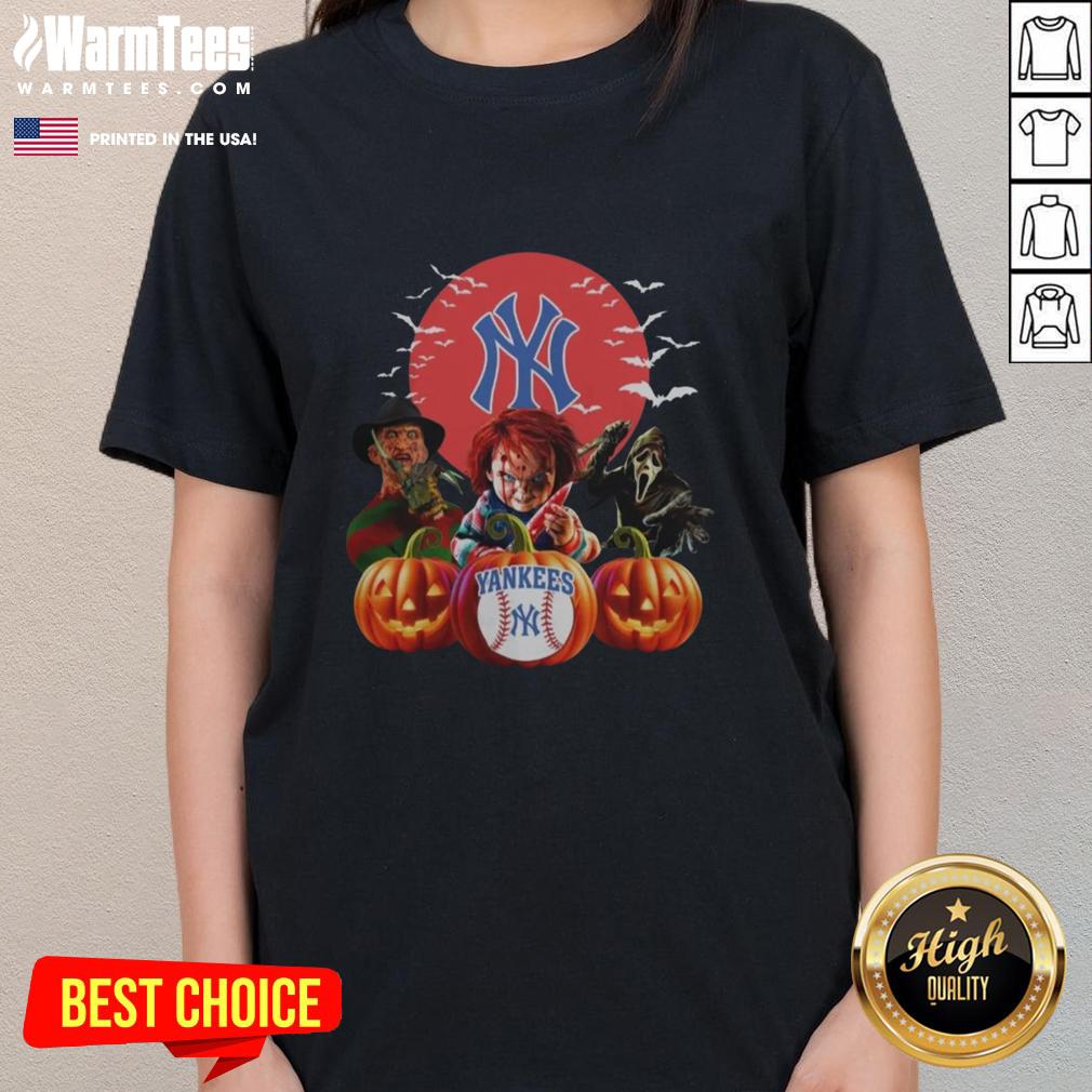 Premium New York Yankees MLB Horror Movie Halloween T-Shirt - Image 3