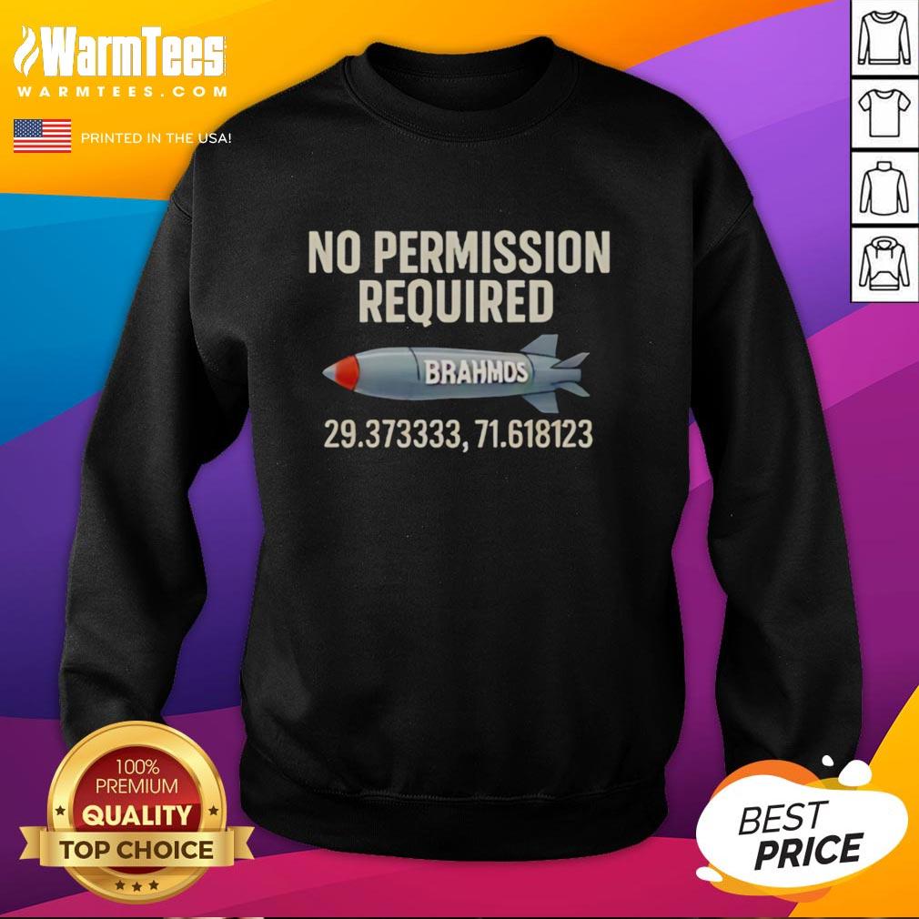 Premium No Permission Required Brahmos T-Shirt - Image 5