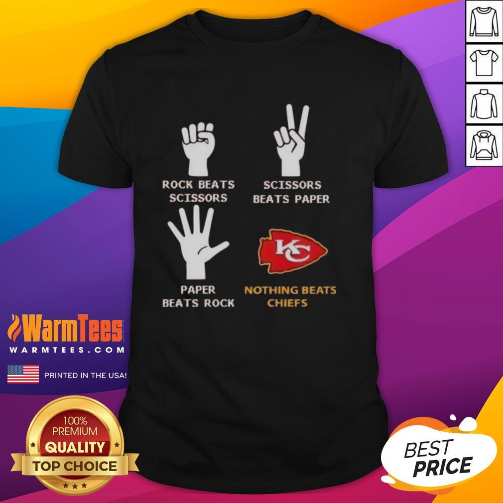 Premium Nothing Beats Kansas City Chiefs Rock Beats Scissors T-Shirt