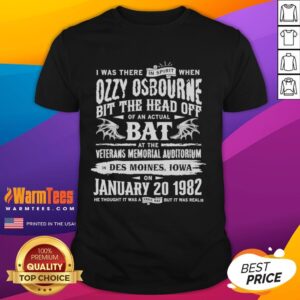 Premium Ozzy Osbourne I Was There In Spirit T-Shirt