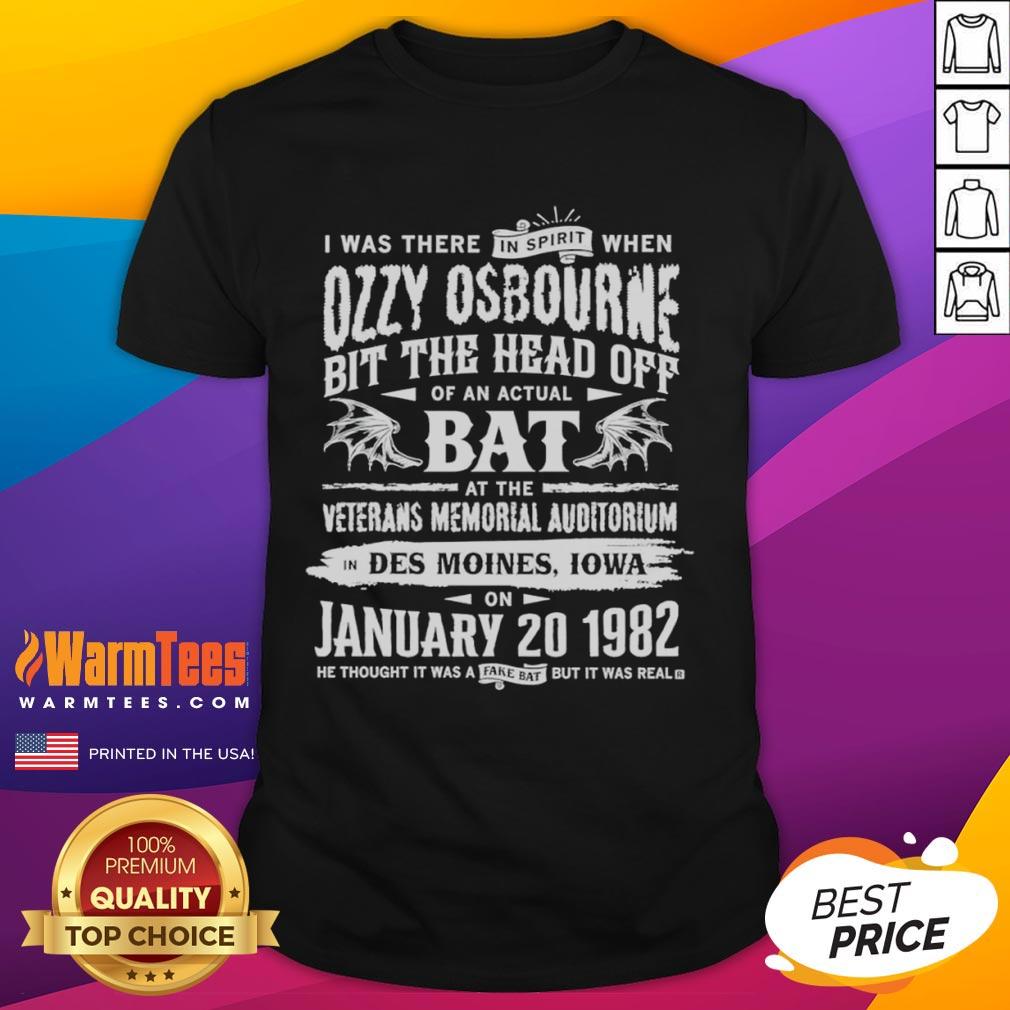 Premium Ozzy Osbourne I Was There In Spirit T-Shirt