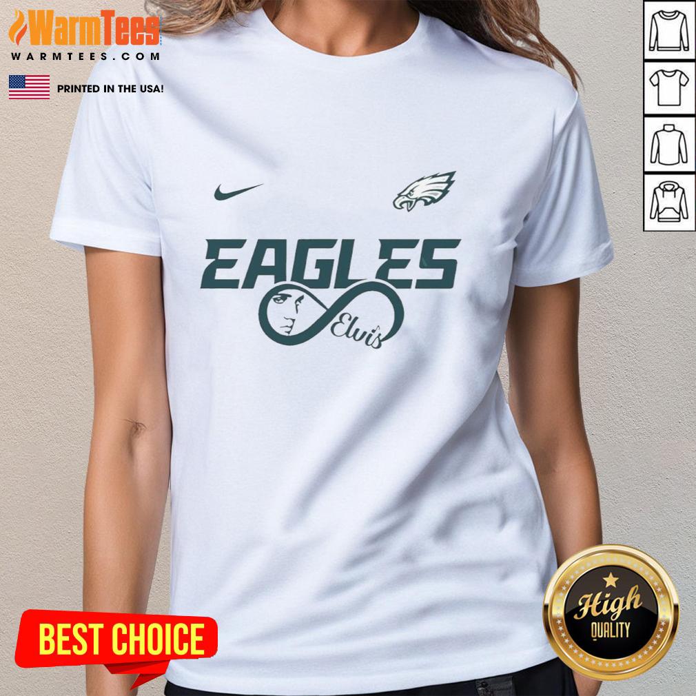 Premium Philadelphia Eagles NFL Elvis Presley Loves You Fan T-Shirt - Image 3