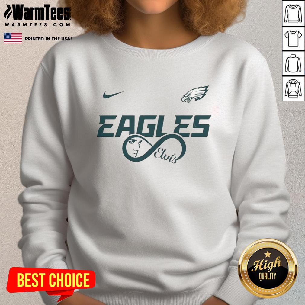 Premium Philadelphia Eagles NFL Elvis Presley Loves You Fan T-Shirt - Image 5