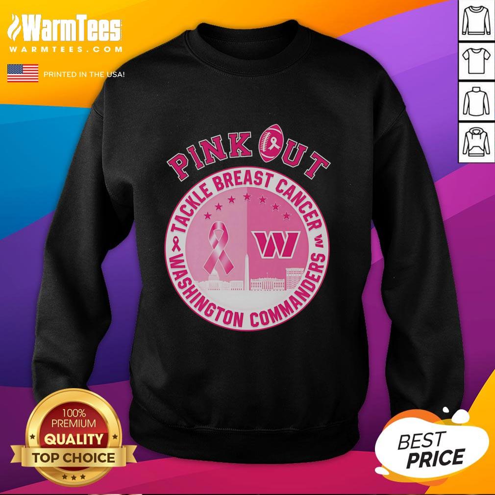 Premium Pink Out Tackle Breast Cancer Washington Commanders T-Shirt - Image 5
