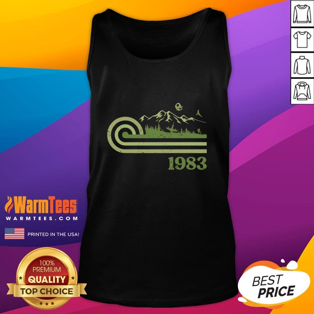 Premium Retro Vintage Forest Moon 1983 T-Shirt - Image 4