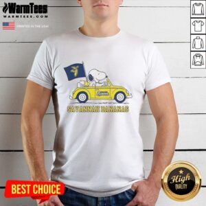 Premium Snoopy And Woodstock Peabuts X Savannah Bananas Baseball Lover T-Shirt
