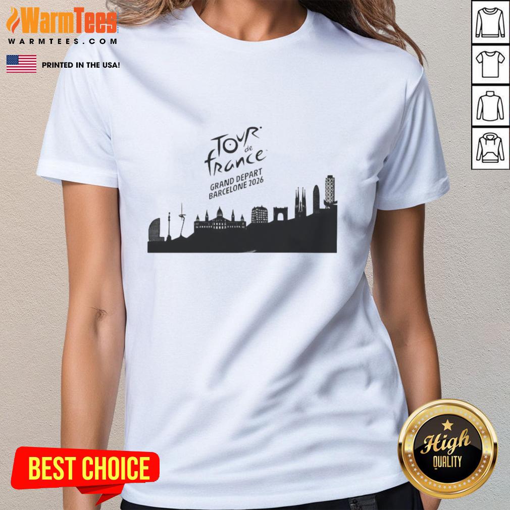 Premium Tour De France Grand Depart Barcelone 2026 Skyline T-Shirt - Image 3