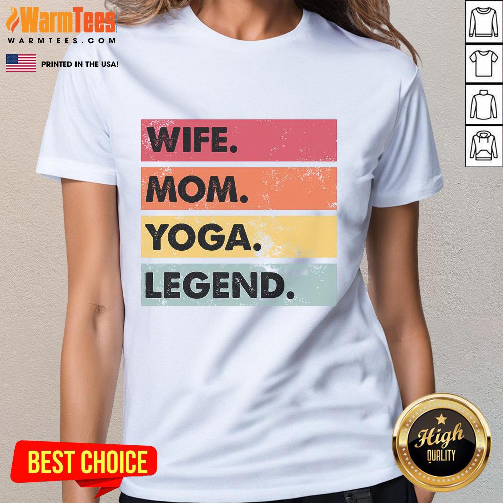 Premium Wife Mom Yoga Legend T-Shirt - Image 3