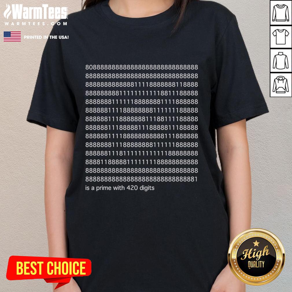 Premium Wow A Prime Number With 420 Digits T-Shirt - Image 3