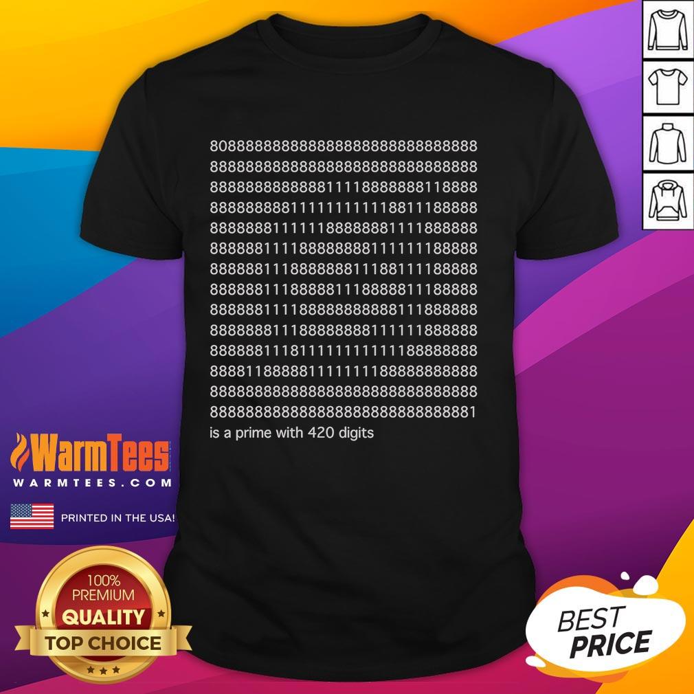 Premium Wow A Prime Number With 420 Digits T-Shirt