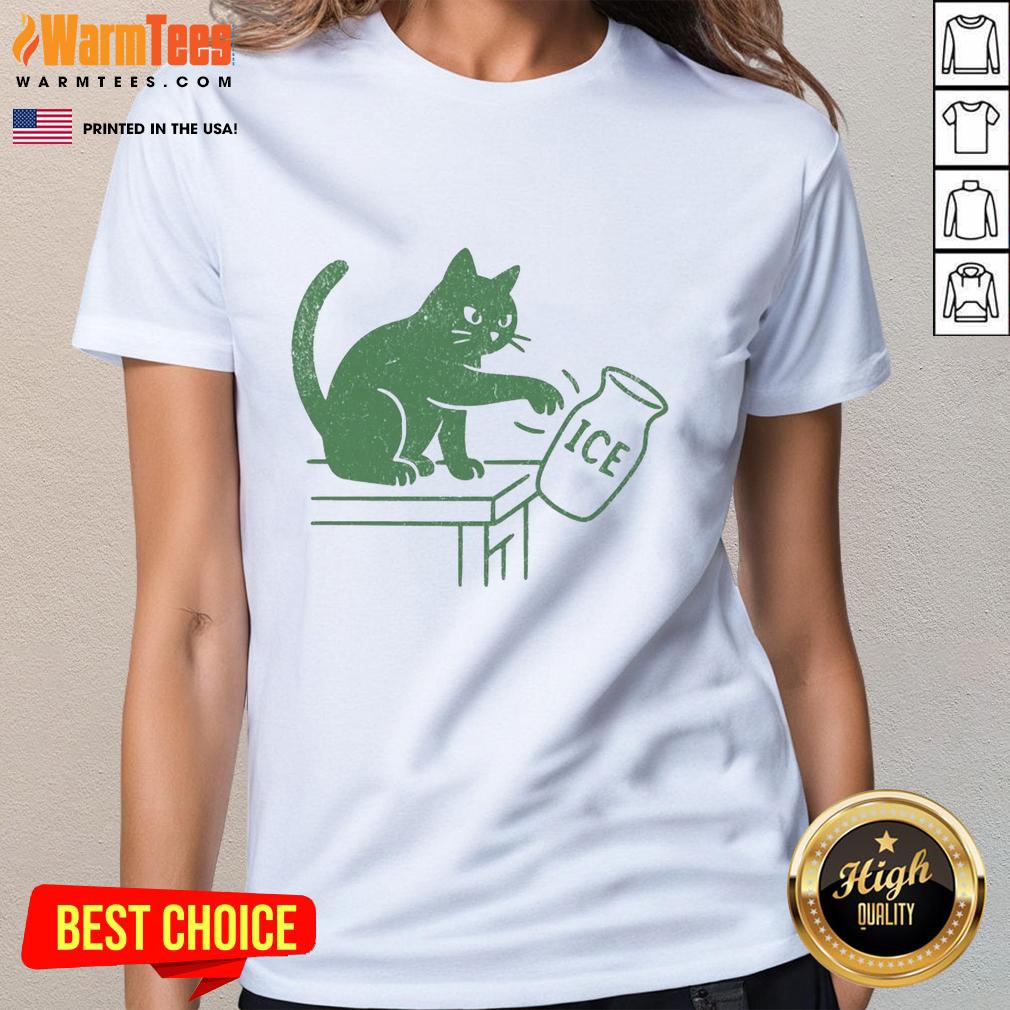 Pretty Abolish ICE Funny Cat Political T-Shirt - Image 3