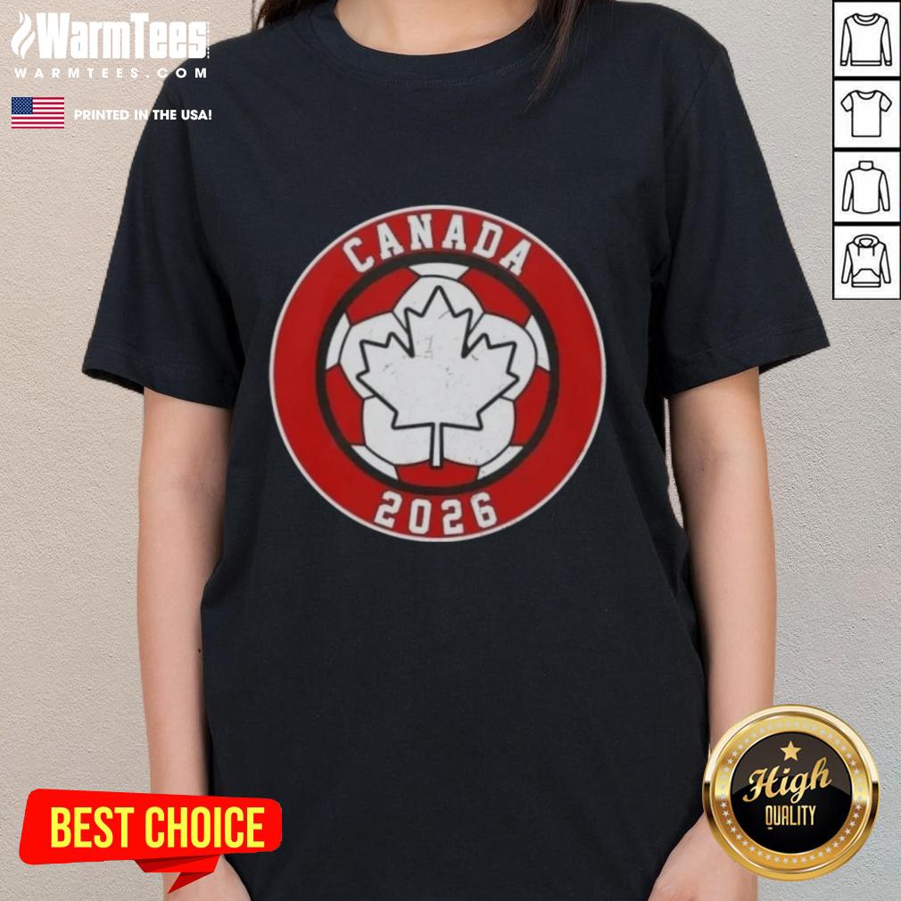 Pretty Canada 2026 Vintage Soccer Emblem T-Shirt - Image 3