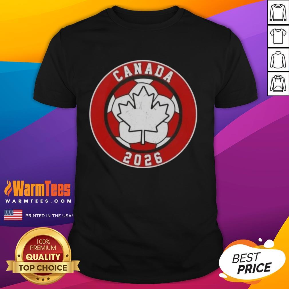 Pretty Canada 2026 Vintage Soccer Emblem T-Shirt