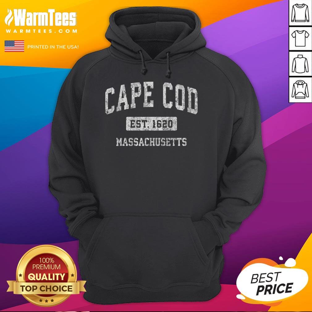 Pretty Cape Cod Massachusetts Ma Vintage Sports Established T-Shirt - Image 2