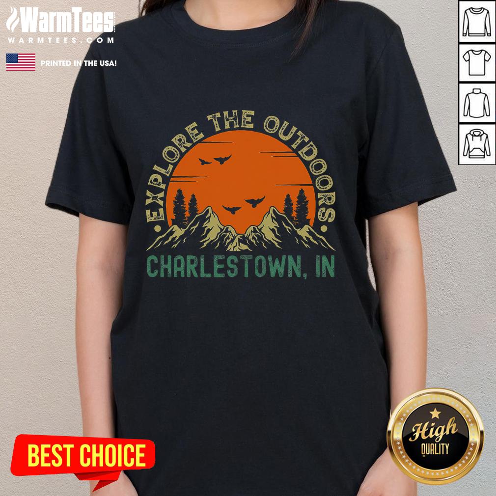 Pretty Charlestown Indiana Explore The Outdoors T-Shirt - Image 3