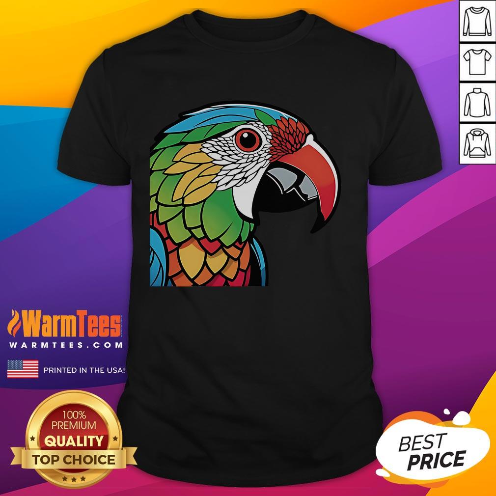 Pretty Colorful Lovebird Parrot Doodle T-Shirt