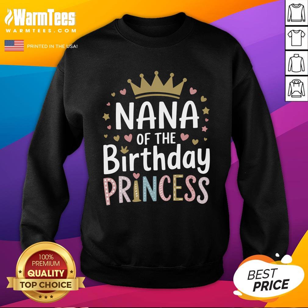 Pretty Colorful Nana Of The Birthday Princess T-Shirt - Image 4