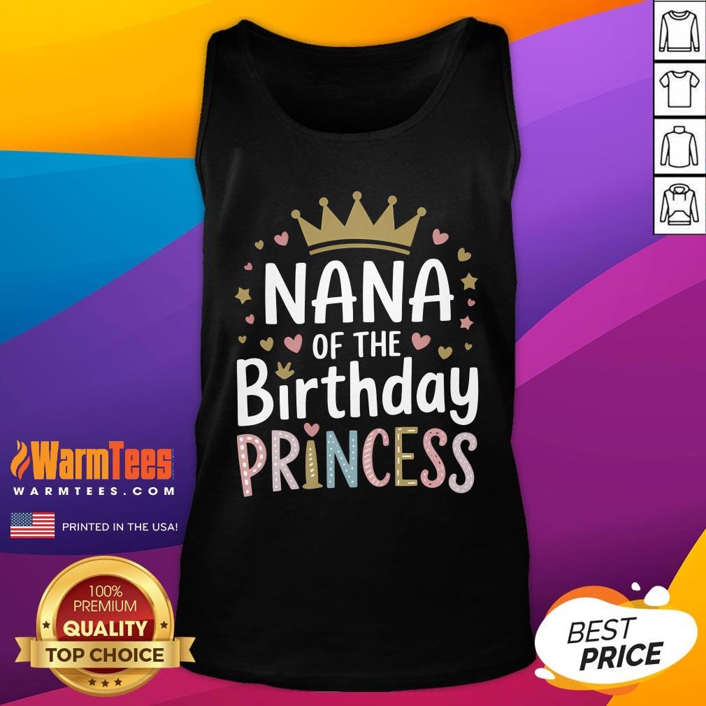 Pretty Colorful Nana Of The Birthday Princess T-Shirt - Image 5