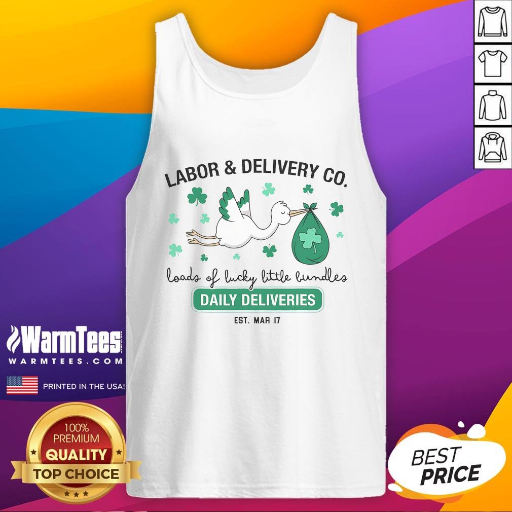 Pretty Labor And Delivery St Patrick's Day Lucky L&D Nurse Shamrock T-Shirt - Image 4