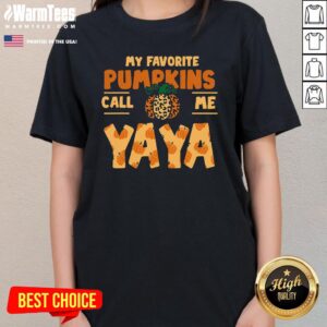 Alternative view of Pretty My Favorite Pumpkins Call Me Yaya T-Shirt