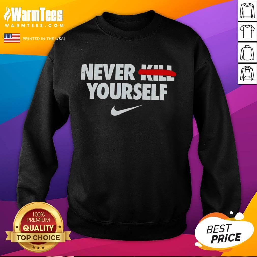 Pretty Never Kill Yourself Nike Logo T-Shirt - Image 5