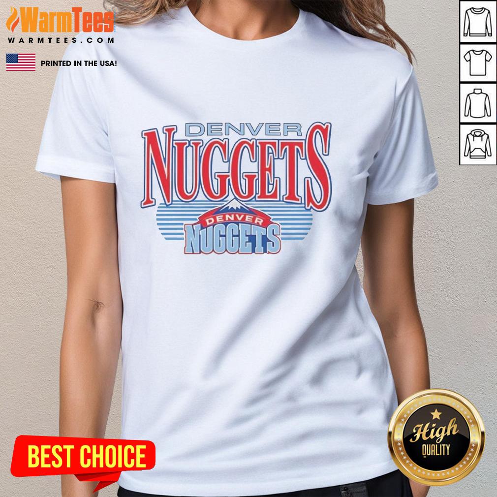 Pretty Nuggets Denver Nba Hardwood Vintage Logo T-Shirt - Image 3