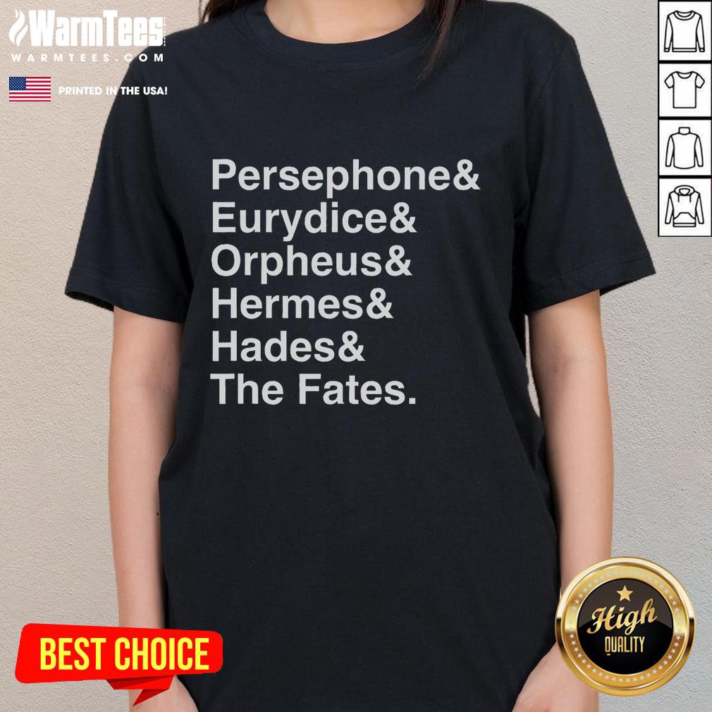 Pretty Orpheus Eurydice Hadestown Broadway Musical Theatre T-Shirt - Image 3