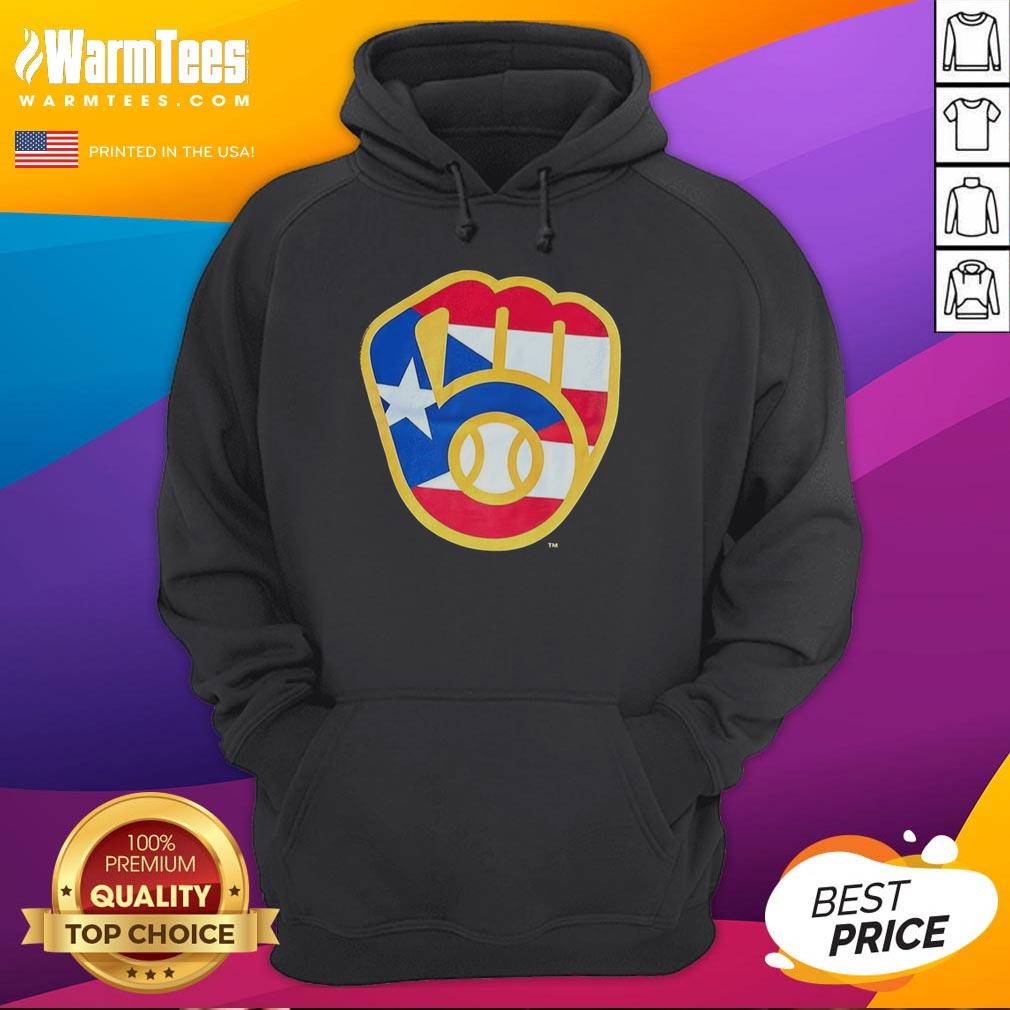 Pretty Puerto Rican Milwaukee Brewers Logo T-Shirt - Image 2