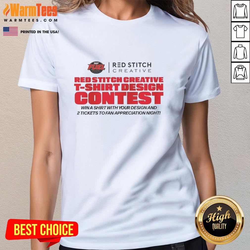 Pretty Red Stitch Creative T-Shirt Design Contest T-Shirt - Image 3