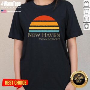 Alternative view of Pretty Retro New Haven Connecticut Sunset T-Shirt