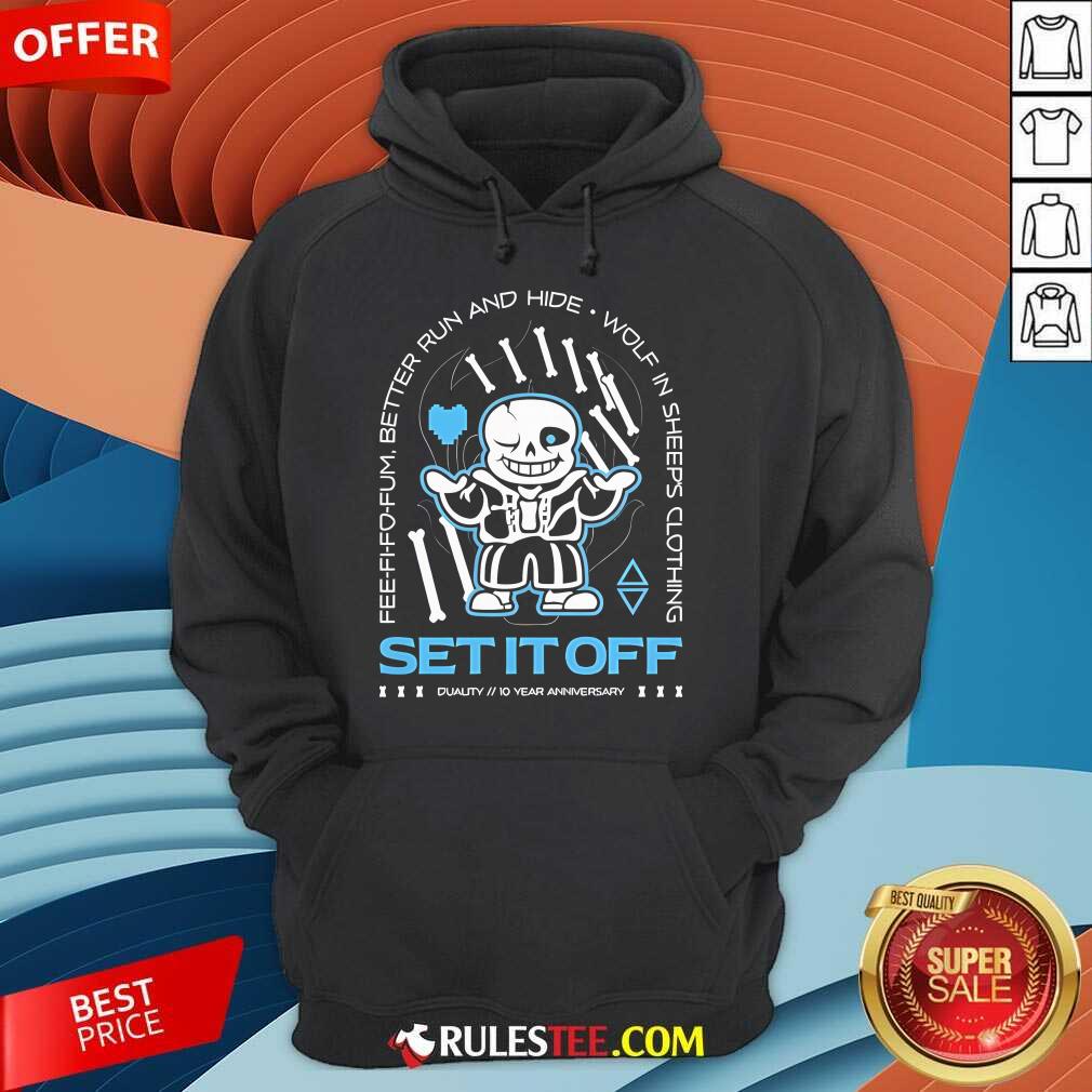 Pretty Set It Off Duality 10 Year Anniversary Undertale Sans Skeleton T-Shirt - Image 2
