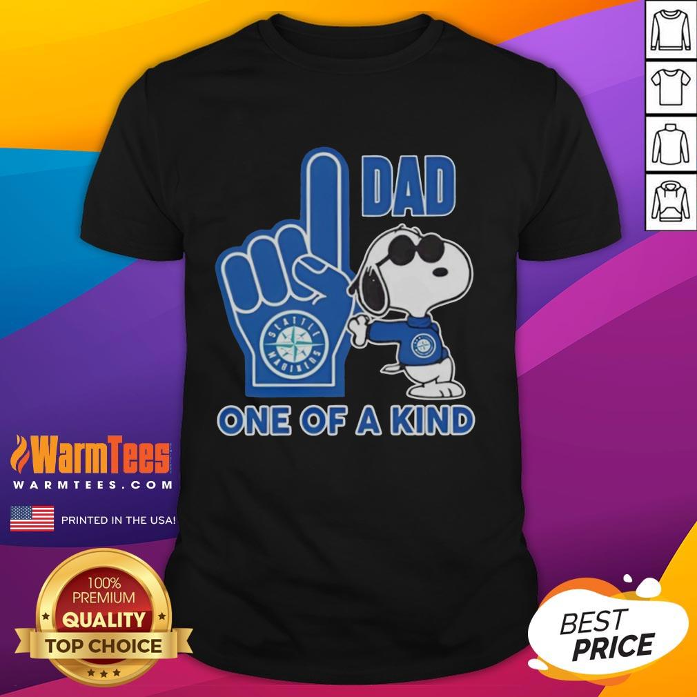 Pretty Snoopy Seattle Mariners #1 Dad One Of A Kind T-Shirt