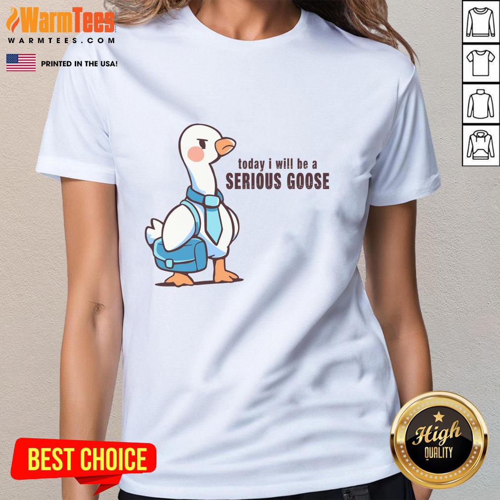 Pretty Today I Will Be A Serious Goose T-Shirt - Image 3